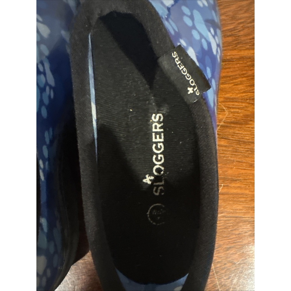 Sloggers Womens Blue Paw Print Garden Rain Shoes Size 7 Waterproof Slip On - Picture 6 of 9